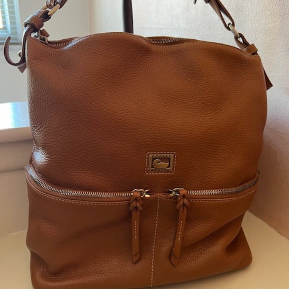 Dooney & Bourke Tan Leather Hobo Bag